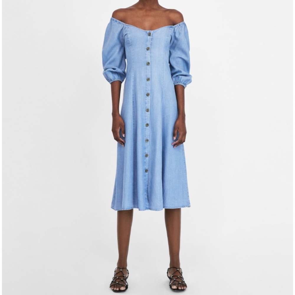 NWT Zara Off the Shoulder Dress Size M